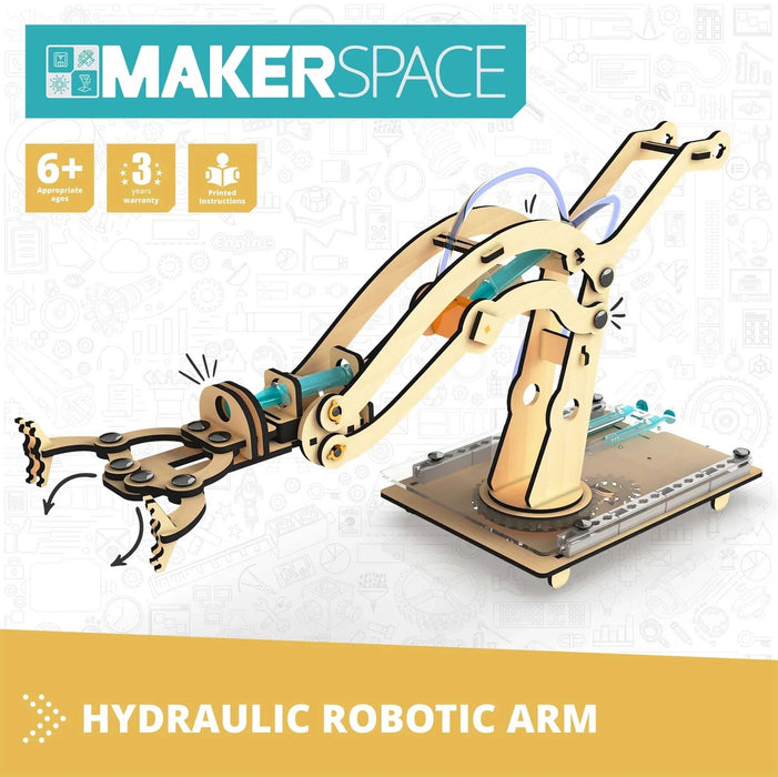 Конструктор Engino Makerspace DIY - Роботизирана ръка, хидравлична, 93 части