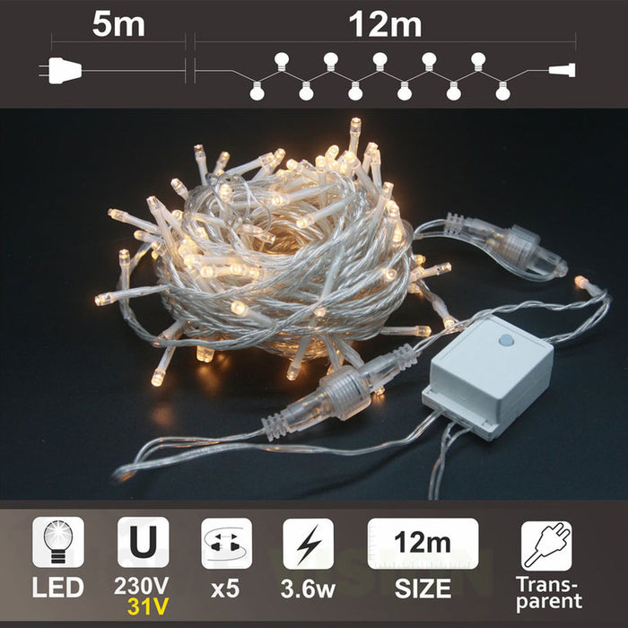 КОЛЕДНО ОСВЕТЛЕНИЕ LED ГИРЛЯНД 1200CM 120LED ENIGMA ET301T-K2
