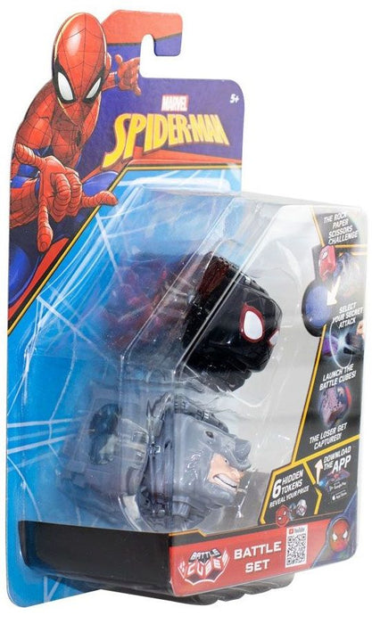 Игрален комплект Eolo Toys Spiderman - Бойни кубчета, Спайдърмен и Носорога