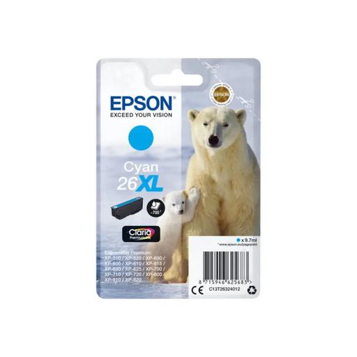 EPSON 1LB 26XL касета с мастило циан с голям капацитет 9,7