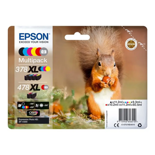 EPSON 1LB Multipack 6 цвята 378XL/478XL Squirrel вкл. R/G
