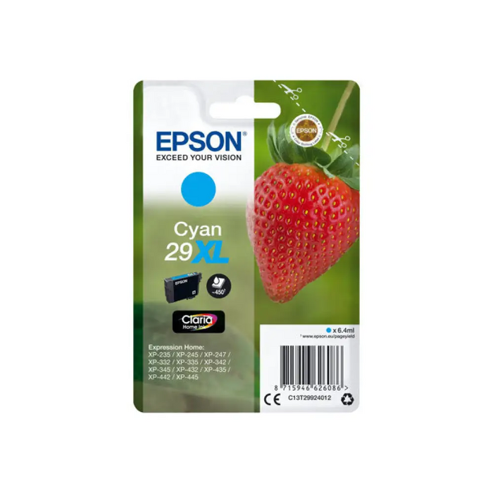 EPSON 1LB Singlepack Cyan 29XL Claria Home Ink