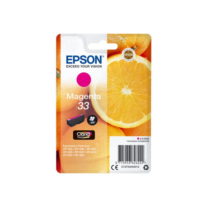 EPSON 1LB Singlepack Magenta 33 Claria Premium Ink