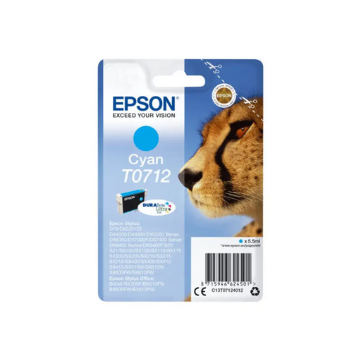 EPSON 1LB T0712 касета с мастило циан стандартен капацитет