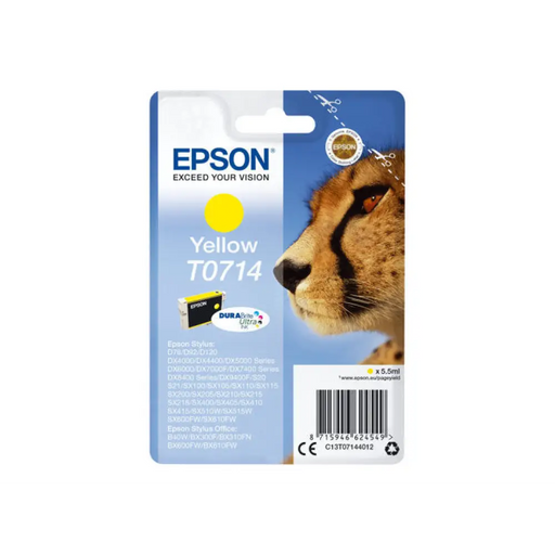 EPSON 1LB T0714 касета с мастило жълт стандартен капацитет