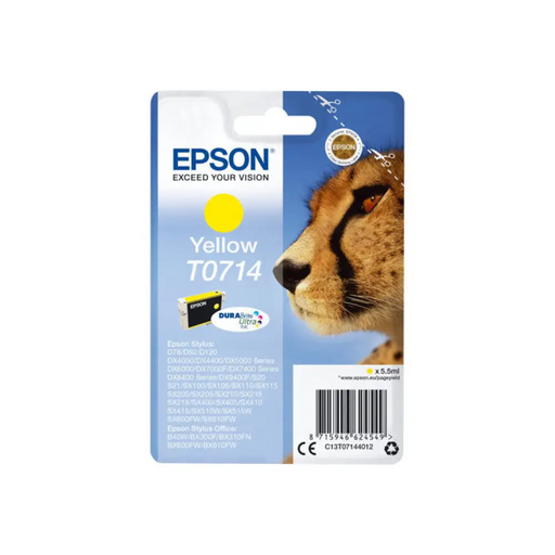 EPSON 1LB T0714 касета с мастило жълт стандартен капацитет