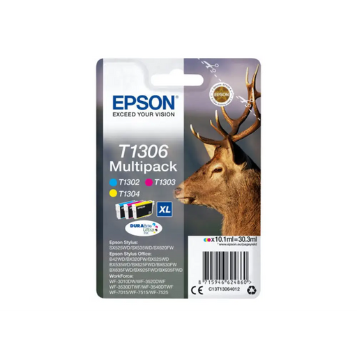 EPSON 1LB T1306 трицветна касета с мастило с изключително