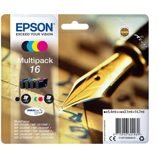 EPSON 2LB 16 касета с мастило черна и трицветна стандартен