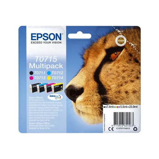 EPSON 2LB T0715 касета с мастило черна и трицветна