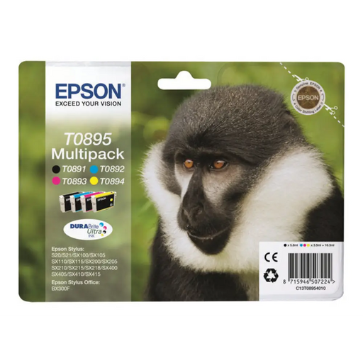 EPSON 2LB T0895 касета с мастило черна и трицветна 1 пакет