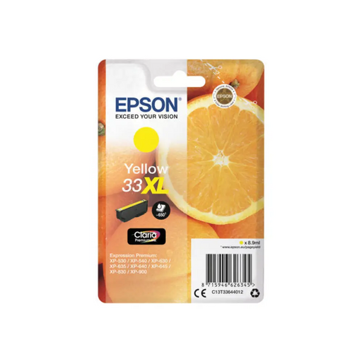 EPSON 3LB Singlepack Yellow 33XL Claria Premium Ink