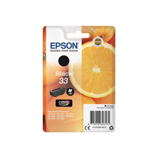 EPSON 4LB Singlepack Black 33 Claria Premium Ink