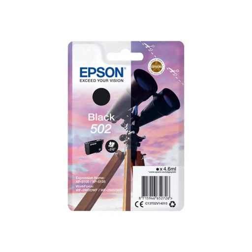 EPSON 4LB Singlepack Black 502 Ink SEC w/s