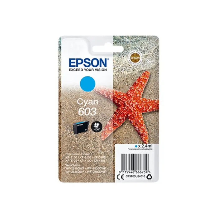 EPSON 4LB Singlepack Cyan 603 Ink w/s