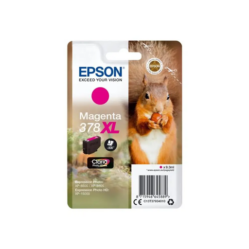 EPSON 4LB Singlepack Magenta 378XL Squirrel Clara Photo HD