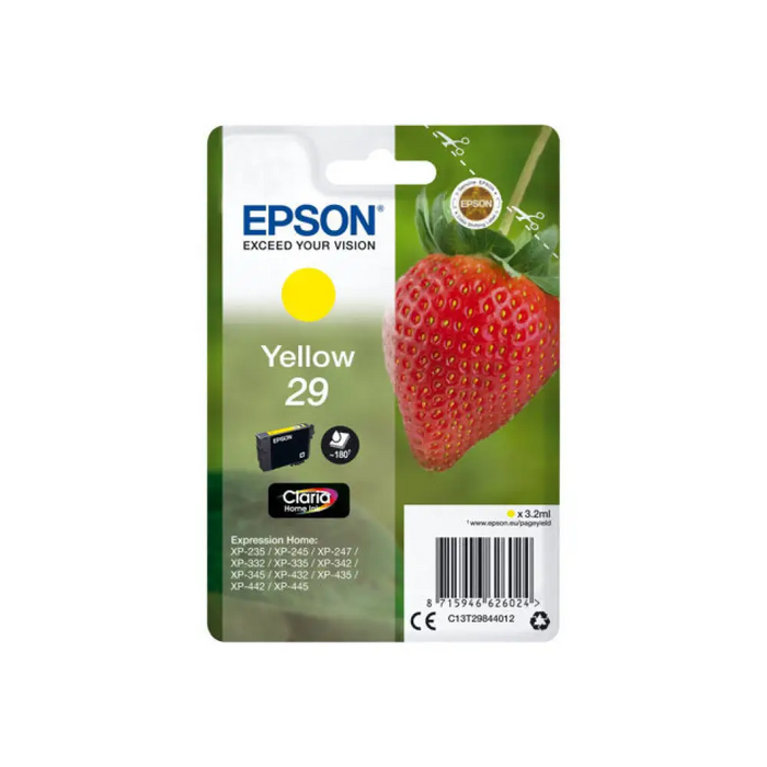 EPSON 4LB Singlepack Yellow 29 Claria Home Ink