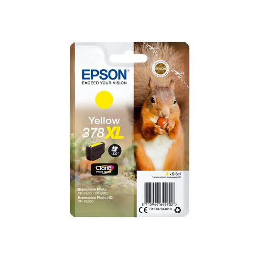 EPSON 4LB Singlepack Yellow 378XL Squirrel Clara Photo HD