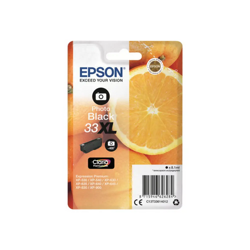 EPSON 5LB Singlepack Photo Black 33XL Claria Premium Ink
