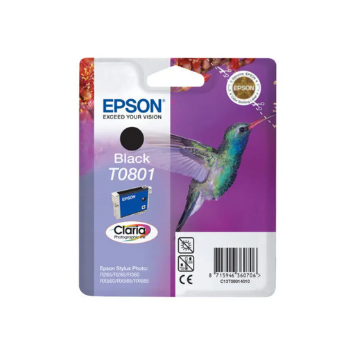 EPSON 5LB T0801 черна касета с мастило стандартен капацитет