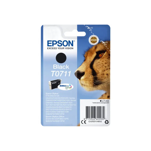 EPSON 6LB T0711 черна касета с мастило стандартен капацитет