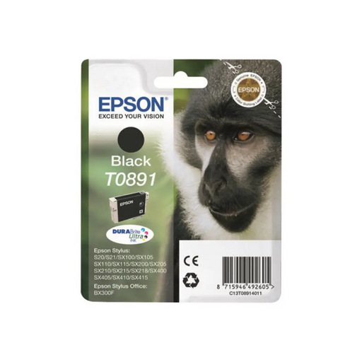 EPSON 6LB T0891 черна касета с мастило стандартен капацитет