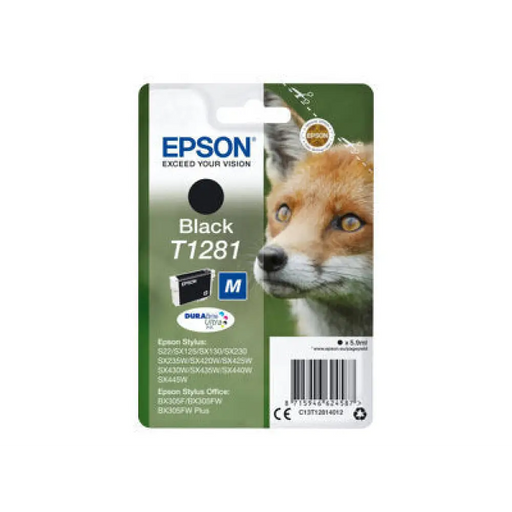 EPSON 6LB T1281 черна касета с мастило стандартен капацитет