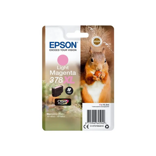 EPSON Singlepack Light Magenta 378XL Squirrel Clara Photo