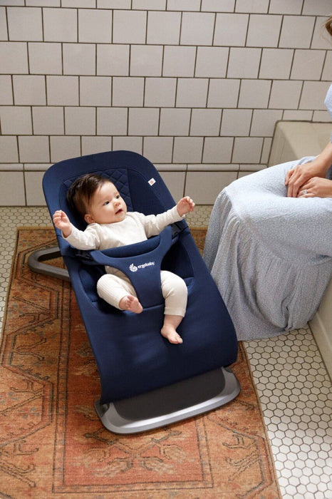 Бебешки шезлонг 3 в 1 Ergobaby - Evolve, Midnight Blue