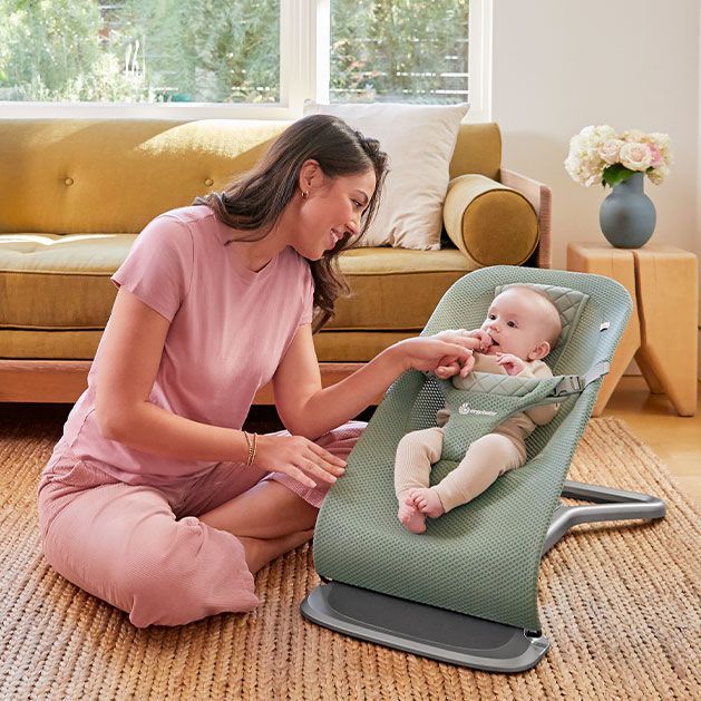 Бебешки шезлонг 3 в 1 Ergobaby - Evolve, Sage Green