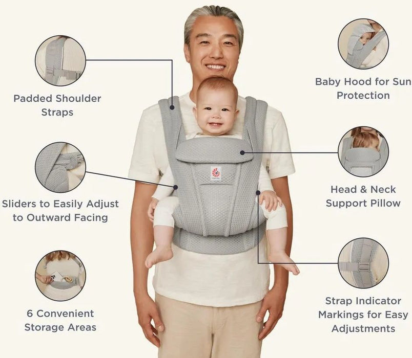Ергономична раница Ergobaby - Omni Deluxe, Onyx Black