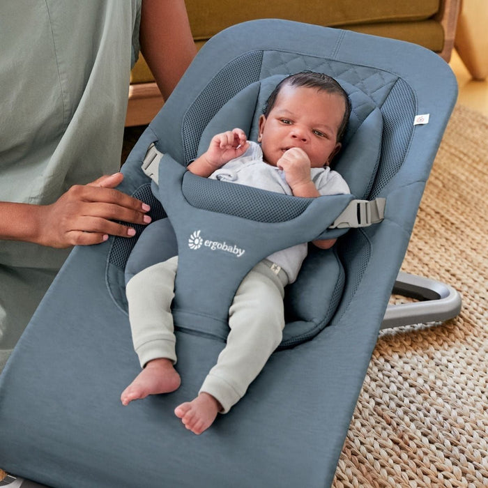 Бебешки шезлонг 3 в 1 Ergobaby - Evolve, Oxford Blue