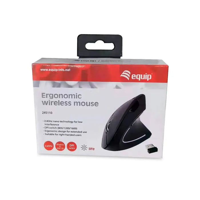 Ергономична оптична мишка Equip 245110 Черен