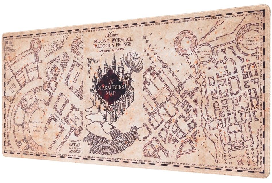 Гейминг подложка за мишка Erik - Marauder's Map, XL, мека, бежова