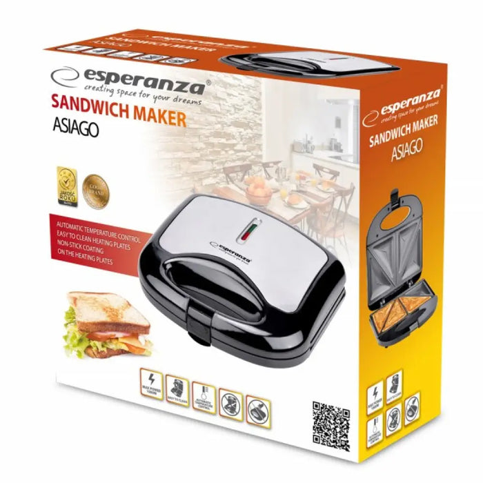 Esperanza ASIAGO уред за сандвичи 1000 W Черен Бял