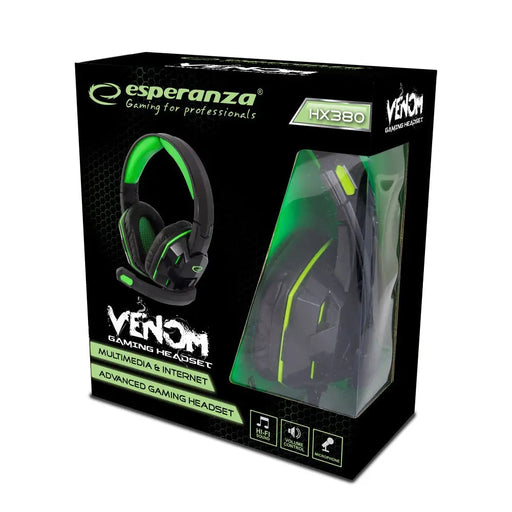 Esperanza EGH380 Лента за глава Черна Зелена