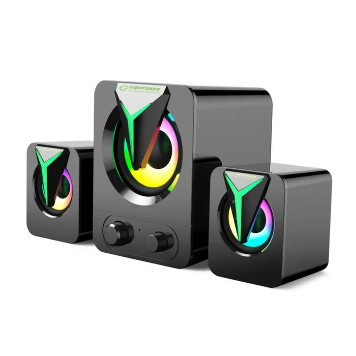 Esperanza EGS107 Тонколони 2.1 USB LED 5 W Черни
