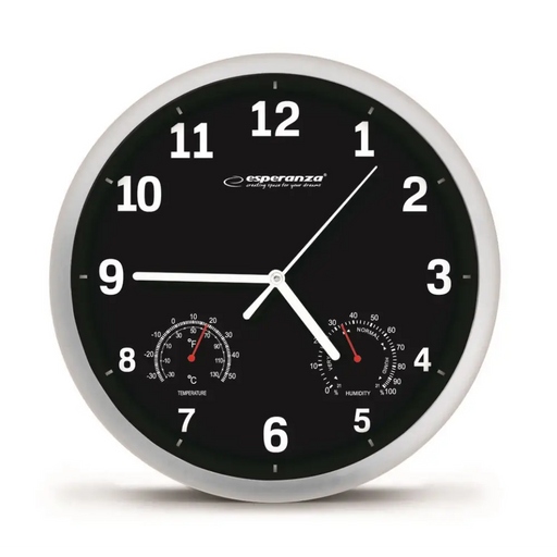 Esperanza EHC016K Механичен стенен часовник Round Black
