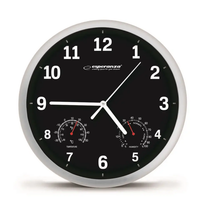 Esperanza EHC016K Механичен стенен часовник Round Black
