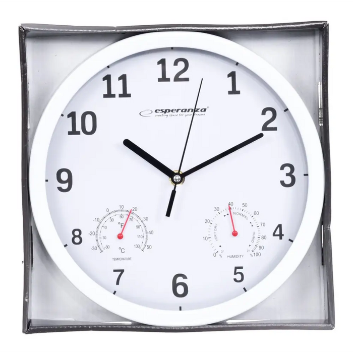 Esperanza EHC016K Механичен стенен часовник Round Black