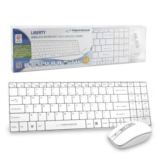 Esperanza EK122W клавиатура RF безжична QWERTY бяла