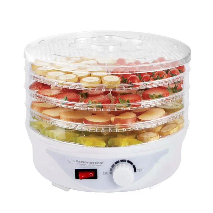 Esperanza EKD003 food dehydrator Transparent White 250 W