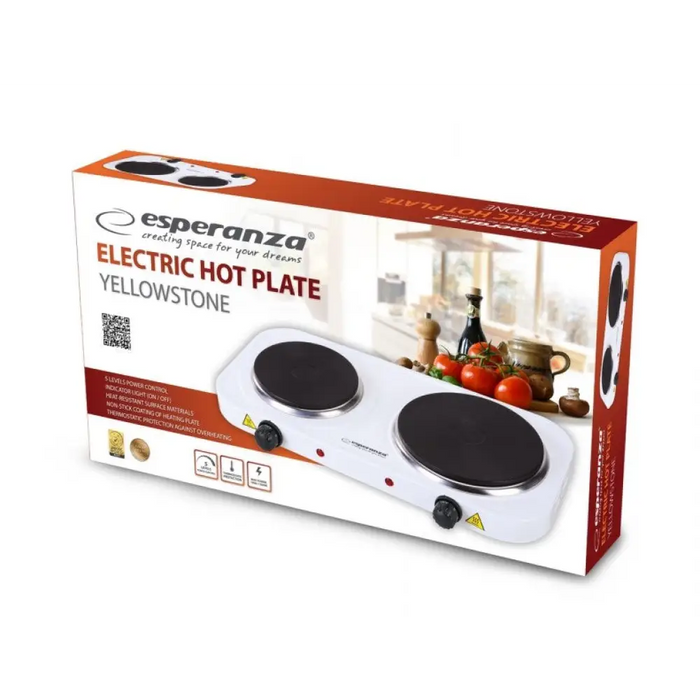 Esperanza EKH007W котлон Бял плот Запечатана плоча 2 зони