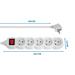 Esperanza ELK215W захранващ удължител 3 м 5 AC контакт(и)