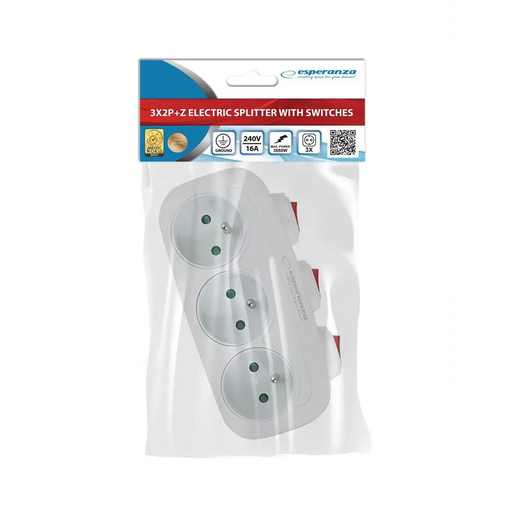 Esperanza ELK307W Електрически сплитер 3 гнезда