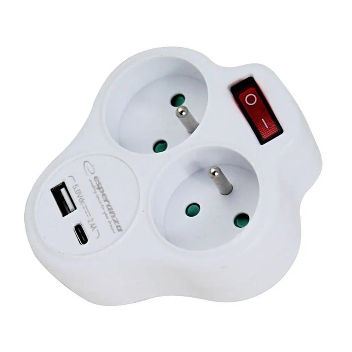 Esperanza ELK311W Електрически сплитер 2 GN. USB-C USB-A