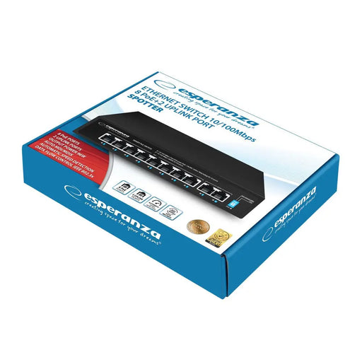 Esperanza ENS106 10-портов Poe Switch 10/100 96W