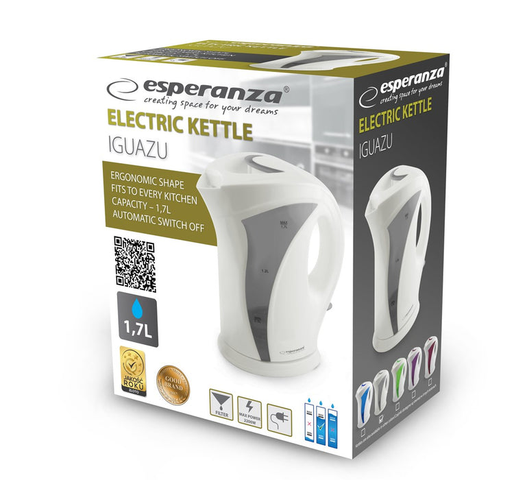 Esperanza EKK018E Електрическа кана 1.7 л, бяла / сива