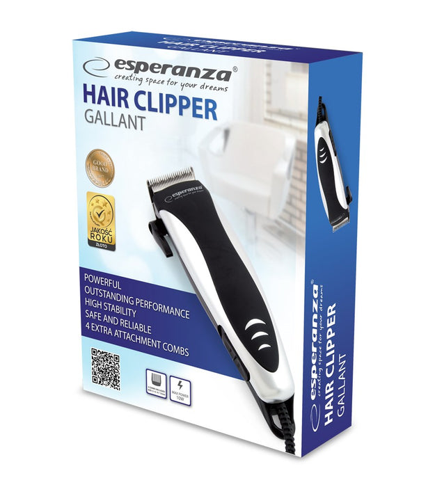 Машинка за подстригване/тример Esperanza EBC005S Черен, Бял