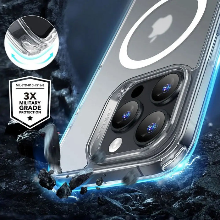 ESR Classic Hybrid Halolock MagSafe Case + закалено стъкло
