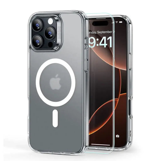 ESR Classic Hybrid Halolock MagSafe Case + закалено стъкло